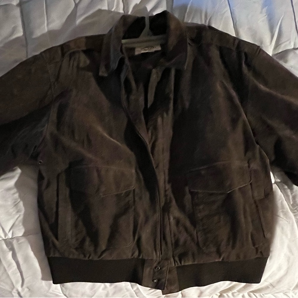 "Unisex Heavy Duty Suede Leather Jacket by Global Identity Leather Fashions